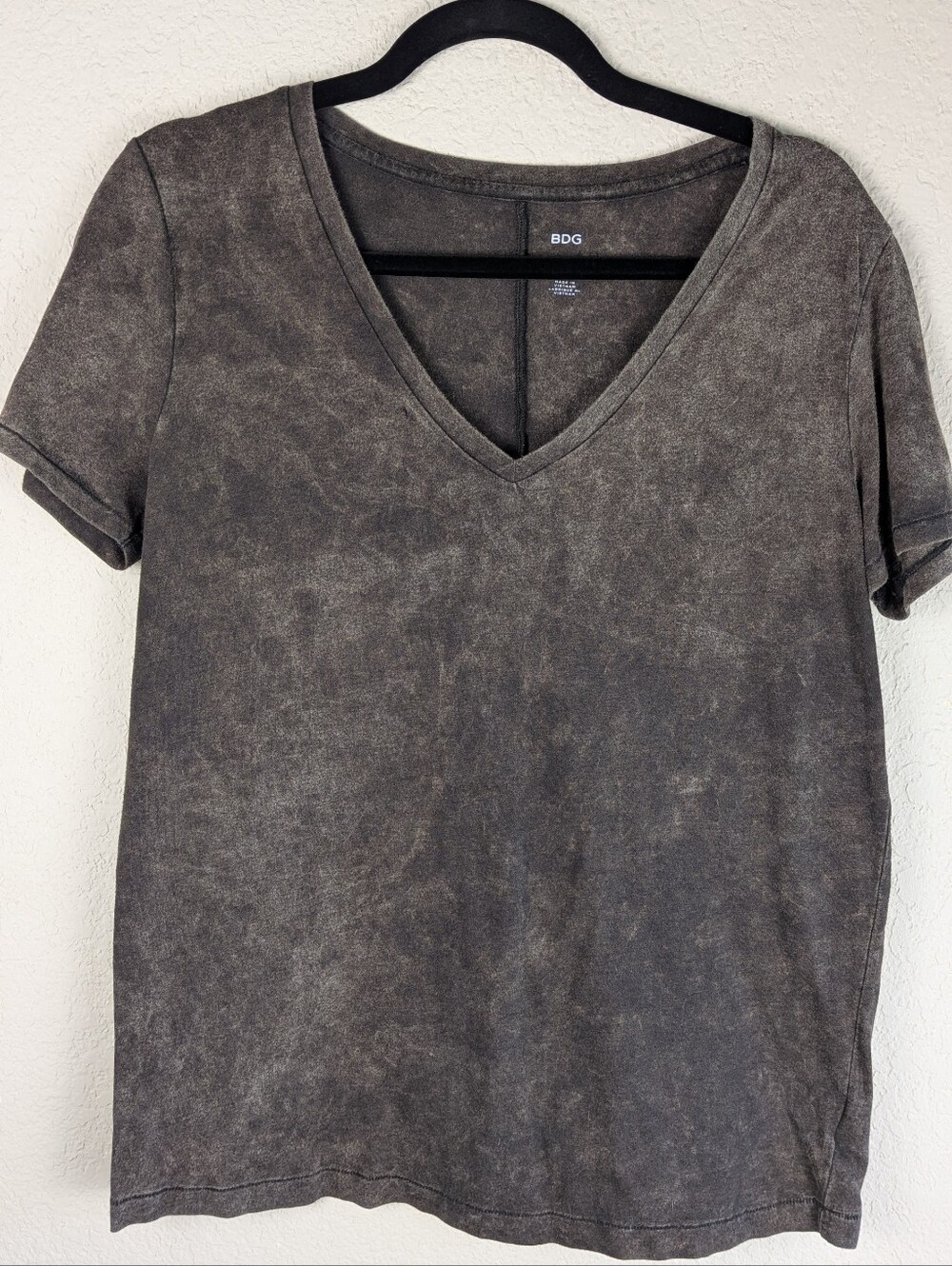 BDG Urban Outfitters Mineral Wash Tee L Brown Short Sleeve Cotton Blend Casual